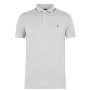 Image of French Connection French Summer Tip Polo Shirt - Grey