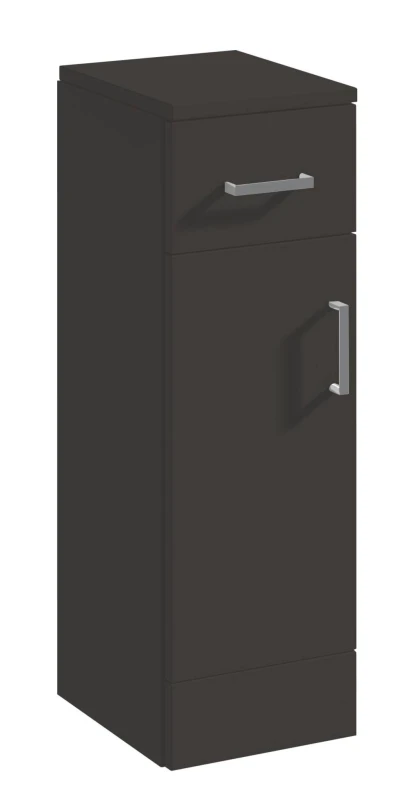 Image of Balterley Bathroom 1 Door, 1 Drawer Storage Cupboard 250 x 300mm, Dark Grey Dark Grey Unisex