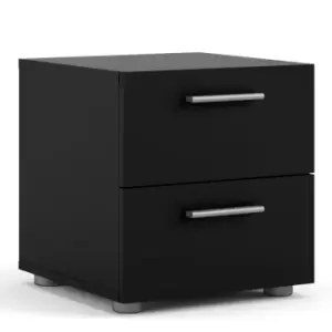 Image of Pepe Bedside 2 Drawers In Black