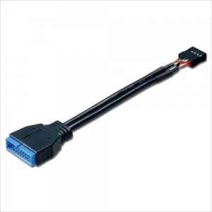 Image of Akasa USB 3.0 to USB 2.0 Adapter cable USB 3.0 19-pin male to USB 2.0 internal 9-pin, 10cm