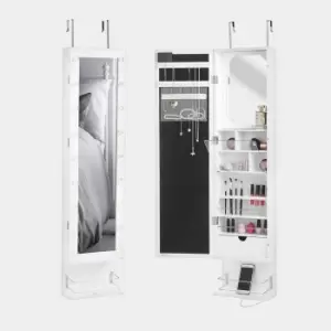 Image of White LED Wall Mounted Storage Mirror