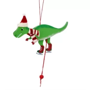 Image of Roarsome Dinosaur Jumping Jack Hanging Decoration