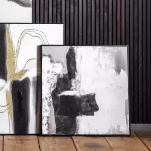 Image of Rocks Abstract Framed Canvas Black/white