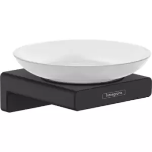 Image of Hansgrohe AddStoris Soap Dish Matt in Black Metal