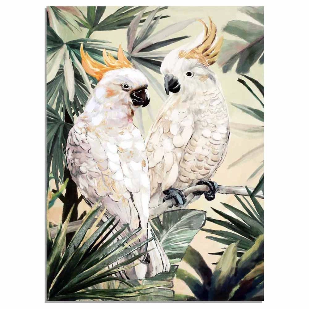 Image of Arthouse Cockatoo Canvas 77 x 57cm 45%MDF,45%Polyester Canvas, 5% Metal, 5% Handpaint