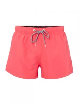 Image of Mens Boardies Magic Fabric Plain Shortie Length Swim Short Pink