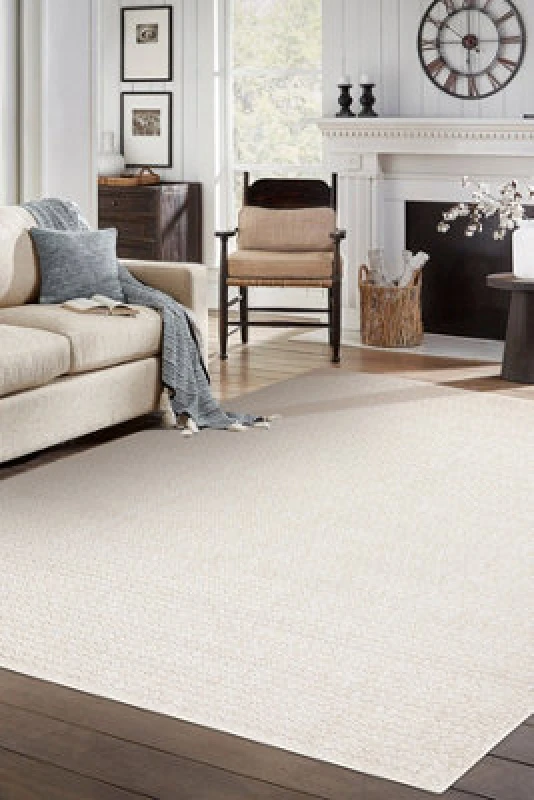 Image of RugsX Carpet Jersey 19236 Cream - Structural, Loop Boho 60X100 Cm
