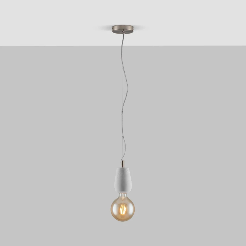 Image of FurnitureboxUK FurnitureboxUK Alice Grey Concrete Pendant Ceiling Light Grey One Size Unisex 5060661186326