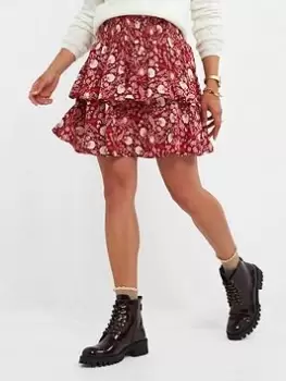 Image of Joe Browns Boho Days Rara Skirt -berry, Berry, Size 12, Women