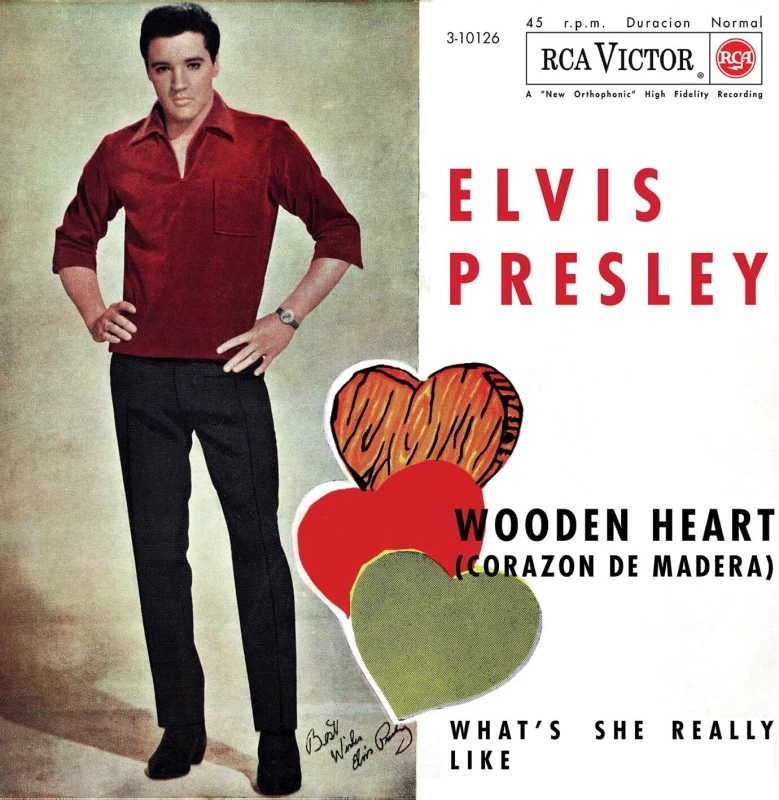 Image of Elvis Presley Wooden Heart [Limited Edition White Vinyl] 7" Single Black unisex