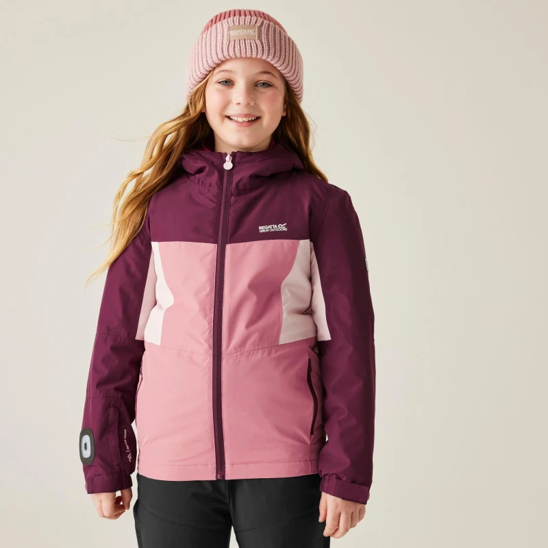 Image of Regatta Kids Beamz Waterproof Reflective Insulated Jacket Dusty Rose unisex 4-5yrs