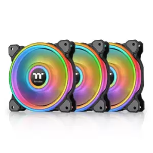 Image of Thermaltake Riing Quad 120mm Black ARGB Fan 3 Pack