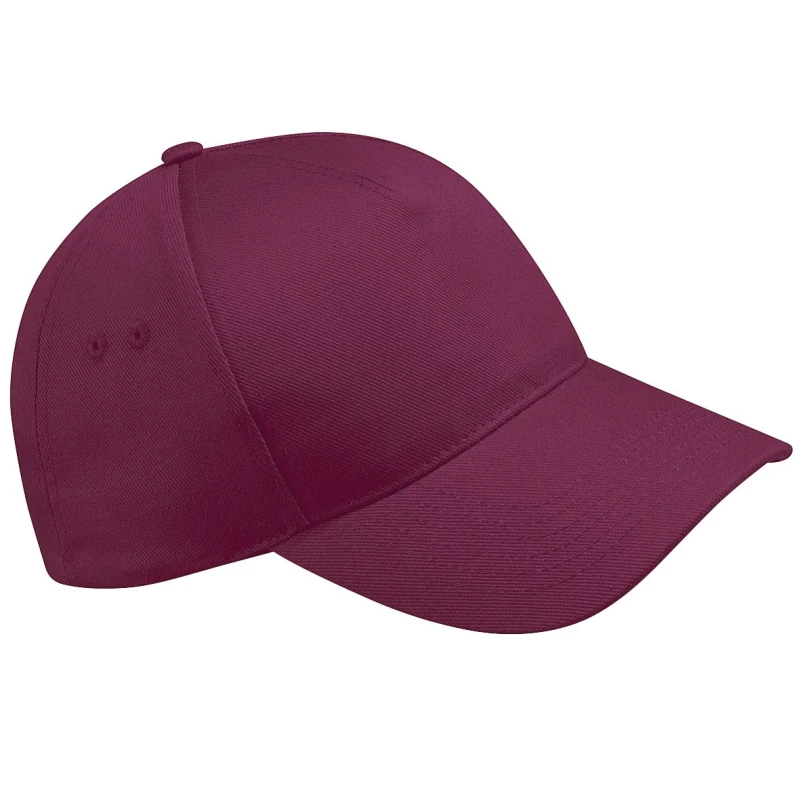 Image of Beechfield Beechfield Men Ultimate 5 Panel Baseball Cap in Burgundy Burgundy One Size Male 5055747802115