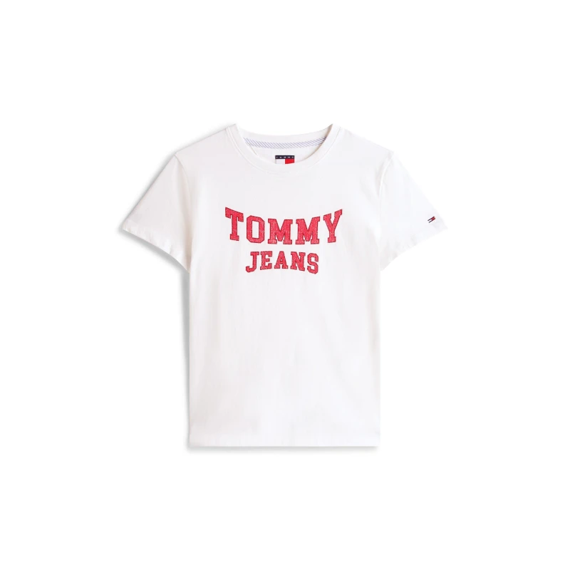 Image of Tommy Jeans Womens Varsity T-Shirt Ecru female 16 (XL)