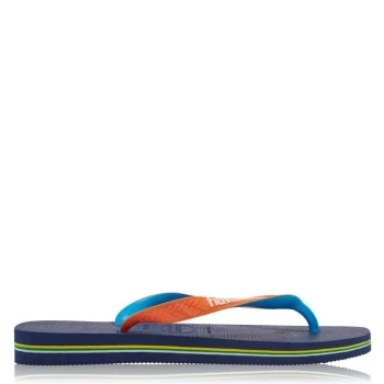Image of Havaianas Brasil Mix Mens Flip Flops - Navy
