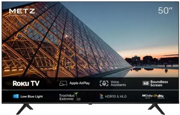 Image of Metz 50'' 50MRD6000YUK Roku Smart 4K Ultra HD TV