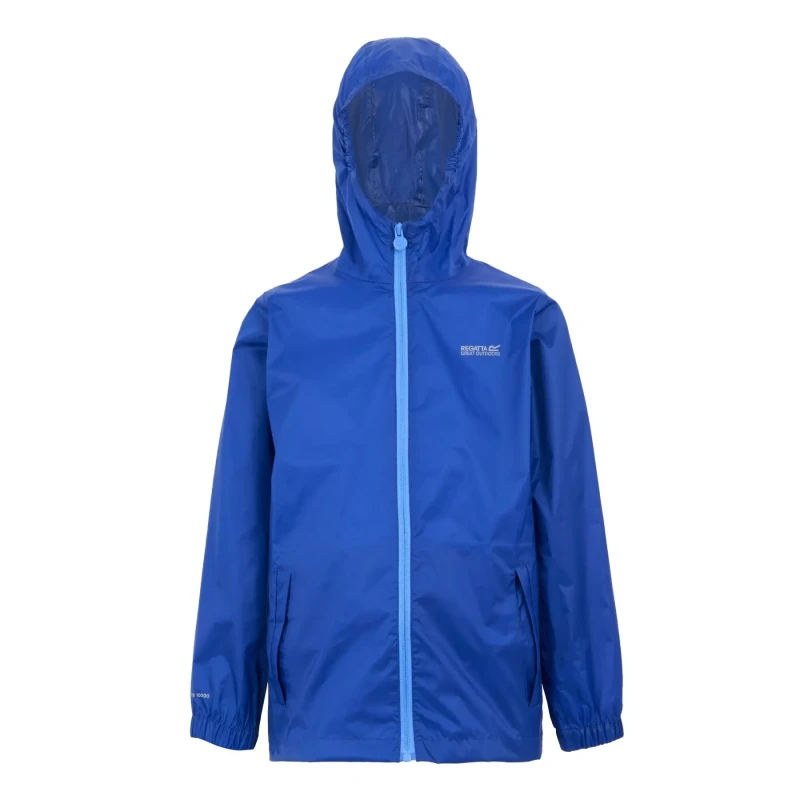 Image of Waterproof hooded jacket for children Regatta Pack-It III Bleu Male 7/8 ans