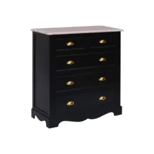 Image of Charles Bentley Loxley Chest of 5 Drawers Black