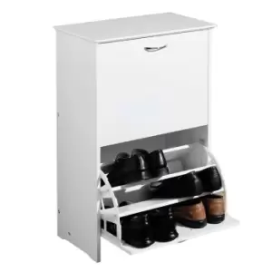 Image of Premier Housewares Shoe Storage Cupboard - White
