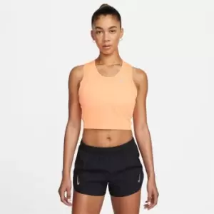 Image of Nike Dri-FIT Race Womens Cropped Running Tank - Orange