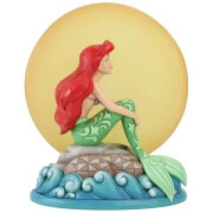 Image of Disney Traditions - Mermaid by Moonlight (Ariel Sitting on a Rock with Light up Moon Figurine)