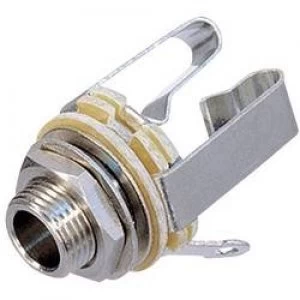 Image of 6.35mm audio jack Socket vertical vertical Number of pins 3 Stereo Silver Rean AV NYS 230