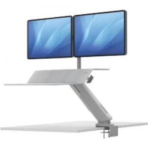 Image of Fellowes Sit Stand Workstation Lotus RT Dual White