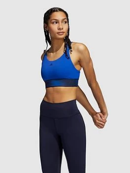 Image of Adidas Believe This Adilife Bra - Medium Support, Blue, Size L, Women