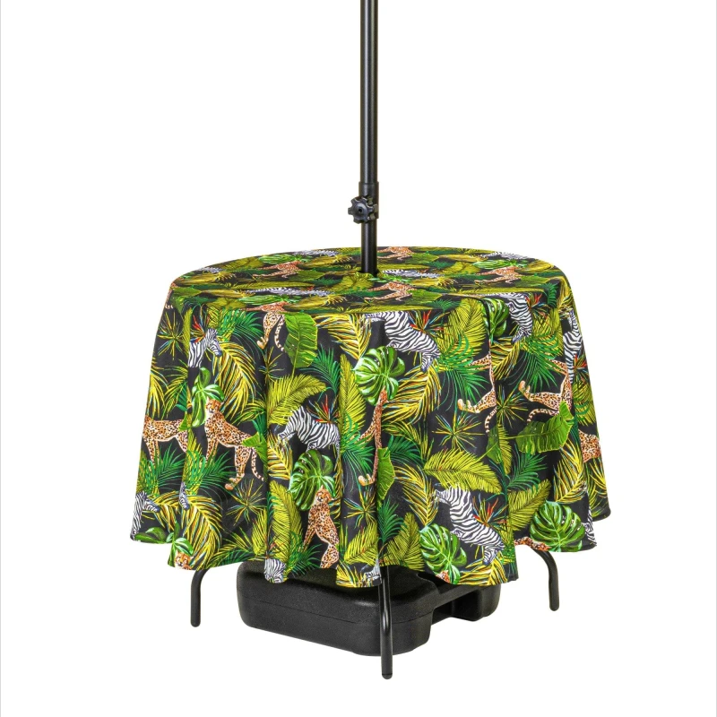 Image of Luxury Living Safari Tablecloth 180cm Diameter Round Green