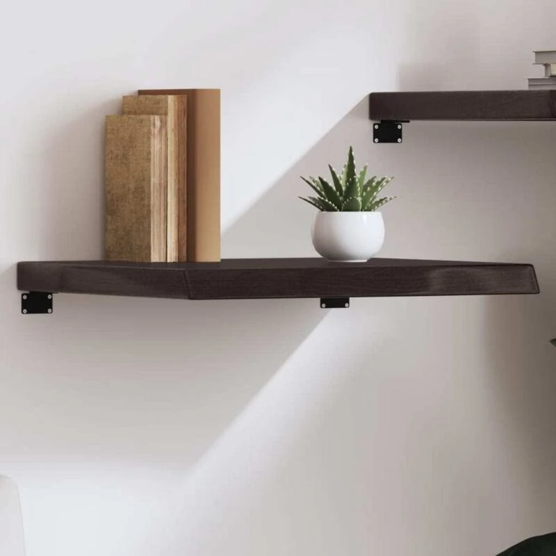 Image of VIDAXL Vidaxl - Wall Shelf Dark Brown 60x60x(2-6) cm Treated Solid Wood Oak 8720845814960
