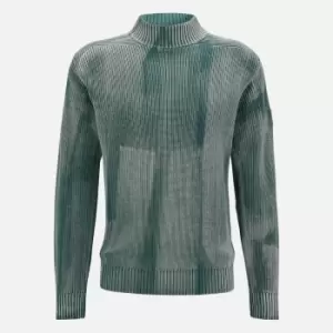 Image of BOSS Orange Mens Katreat Mockneck Jumper - Open Green - M