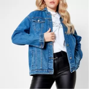 Image of I Saw It First Oversized Denim Jacket - Blue