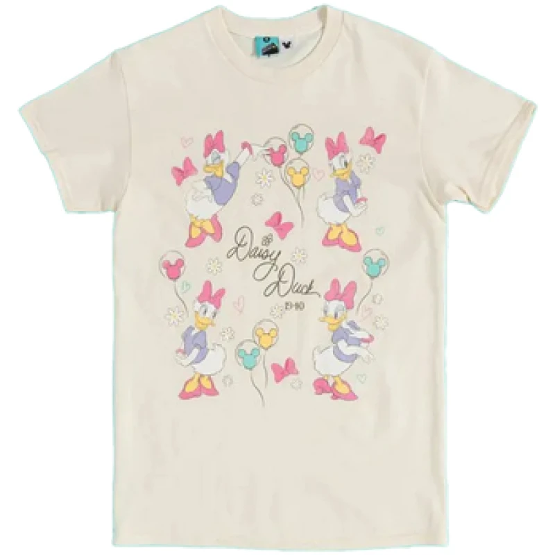 Image of Disney Mens Daisy Duck Party T-Shirt in Natural Size: Large Natural Male L