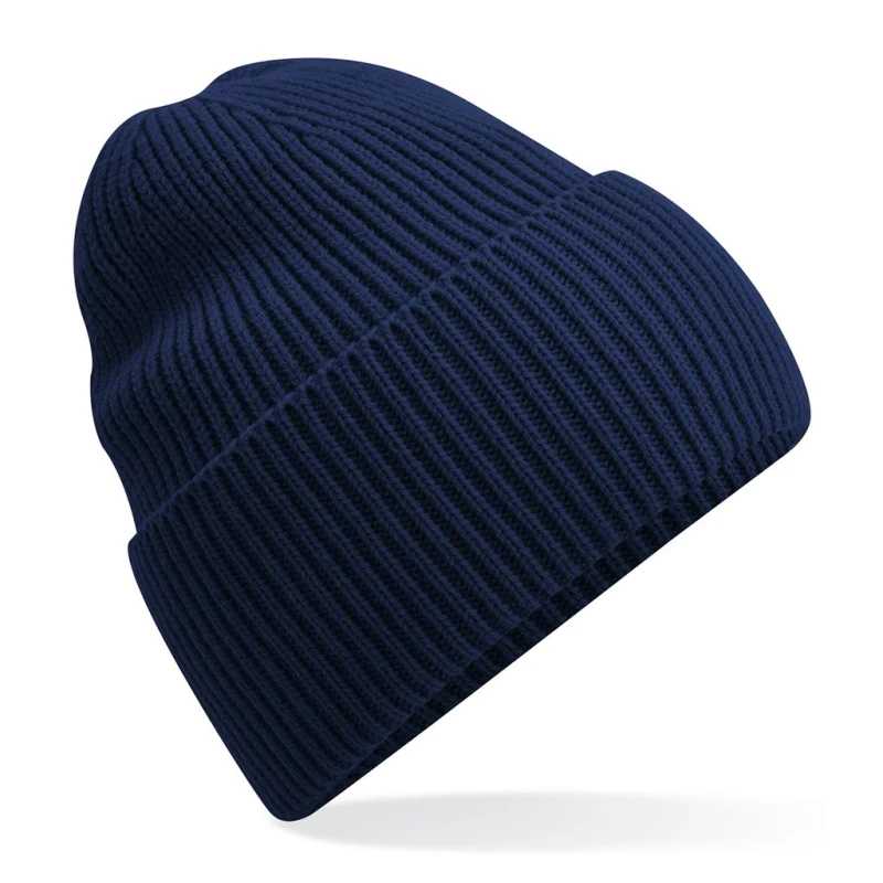 Image of Beechfield Beechfield Men Cuffed Oversized Beanie in Navy Navy One Size Male 5059958586901
