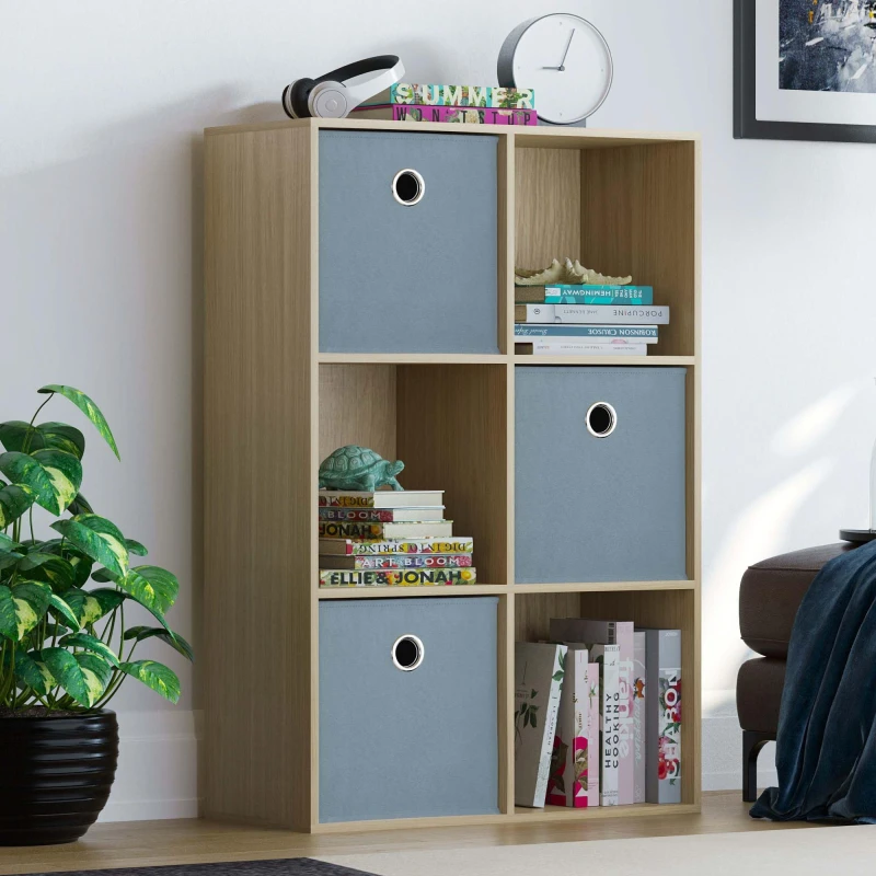 Image of Lassic 2x3 Cube Storage Unit (O) + Set of 3 Storage Cubes Grey unisex 2x3