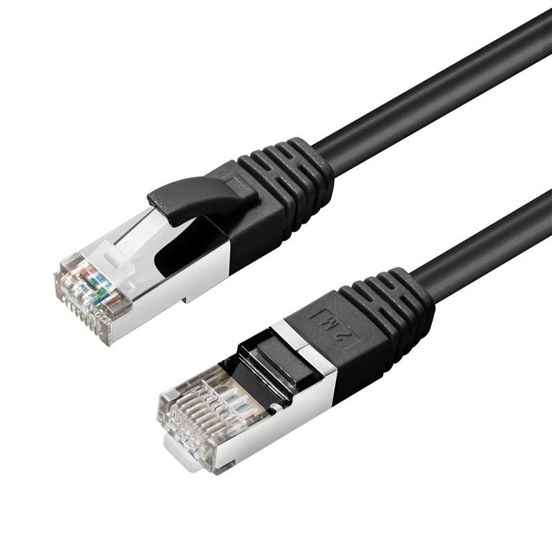 Image of Microconnect MC-SFTP6A0025S networking cable Black 0.25 m Cat6a S/FTP