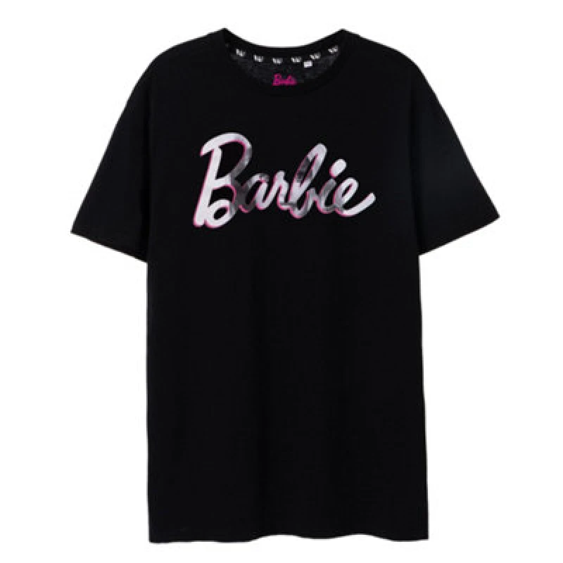 Image of Barbie Oversized Short Sleeved T-Shirt Black female