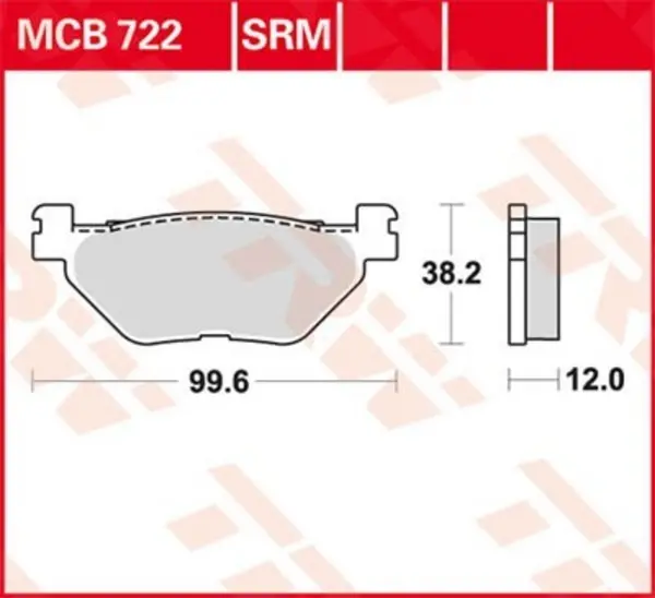 Image of TRW Organic Allround MCB722 Brake pad set Brake Pad Set, disc brake (402)