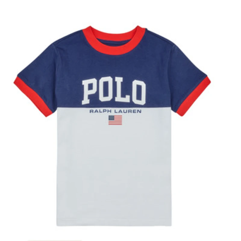 Image of Polo Ralph Lauren SS CN RINGER-KNIT SHIRTS-T-SHIRT boys's Children's T shirt in Multicolour