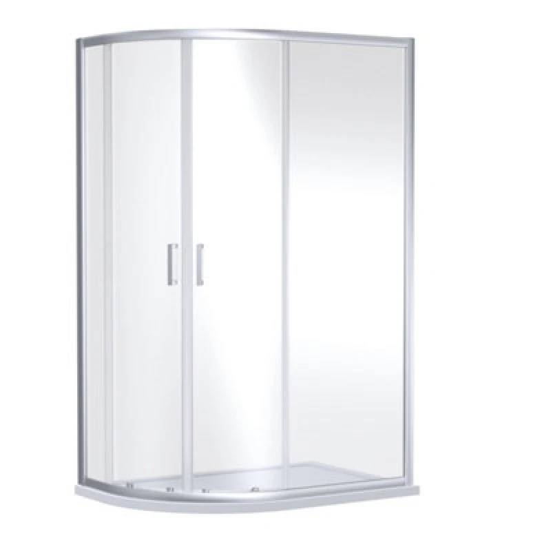 Image of nuie Rene 190x80x 80cm Quandrant Shower Enclosure - Chrome, Silver SMQU108-E6