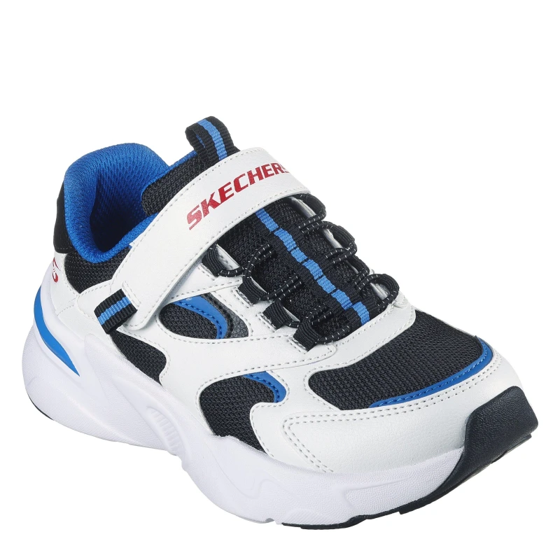 Image of Skechers Bobsbamina Wht/Blk/Blu unisex 3 (36)