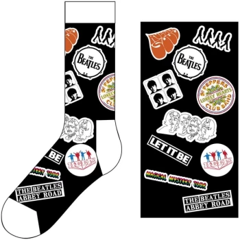 Image of The Beatles - Icons Unisex UK Size 7 - 11 Ankle Socks - Black