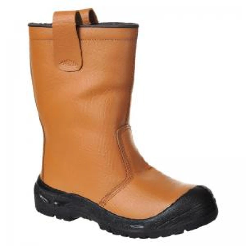 Image of Portwest Steelite Leather S3 Safety Rigger Boots FW29TAR38 Colour: Tan