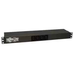 Image of Tripp Lite PDUH20DV 1.6-3.8kW Single-Phase 100-240V Basic PDU 14 Outlets (12 C13 & 2 C19) C20 with L6-20P Adapter 12 ft. (3.66 m) Cord 1U Rack-Mount