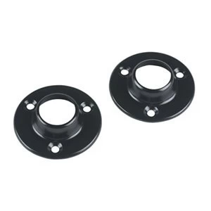 Image of Colorail Black Steel Rail centre socket (Dia)19mm Pack of 2