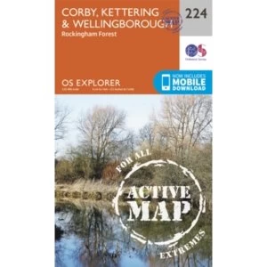 Image of Corby, Kettering and Wellingborough by Ordnance Survey (Sheet map, folded, 2015)
