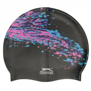Image of Slazenger Print Silicone Cap - Black/Pink/Blue