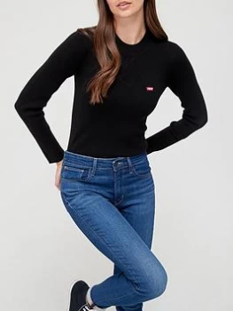 Image of Levis Crew Neck Rib Sweater - Black