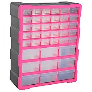 Image of Durhand Organiser 39 Drawer Rose Red 485mm x 210 mm x 390 mm
