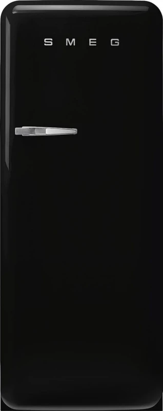 Image of Smeg FAB28RBL6UK 60cm Retro Refrigerator Right Hand Hinge - BLACK FAB28RBL6UK